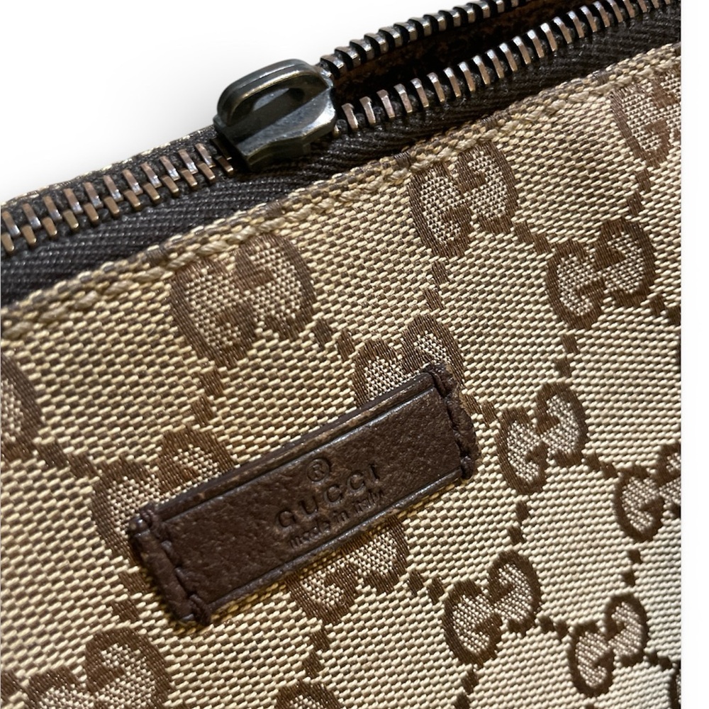 AUTHENTIC Gucci Brown Canvas Crossbody Bag - Picture 10 of 12